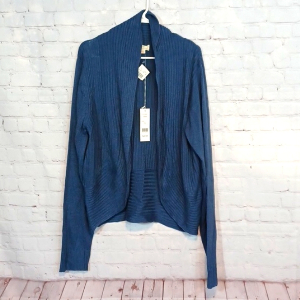Spoiled Angel Blue Open Carnigan Sweater‎ NWT 3XL